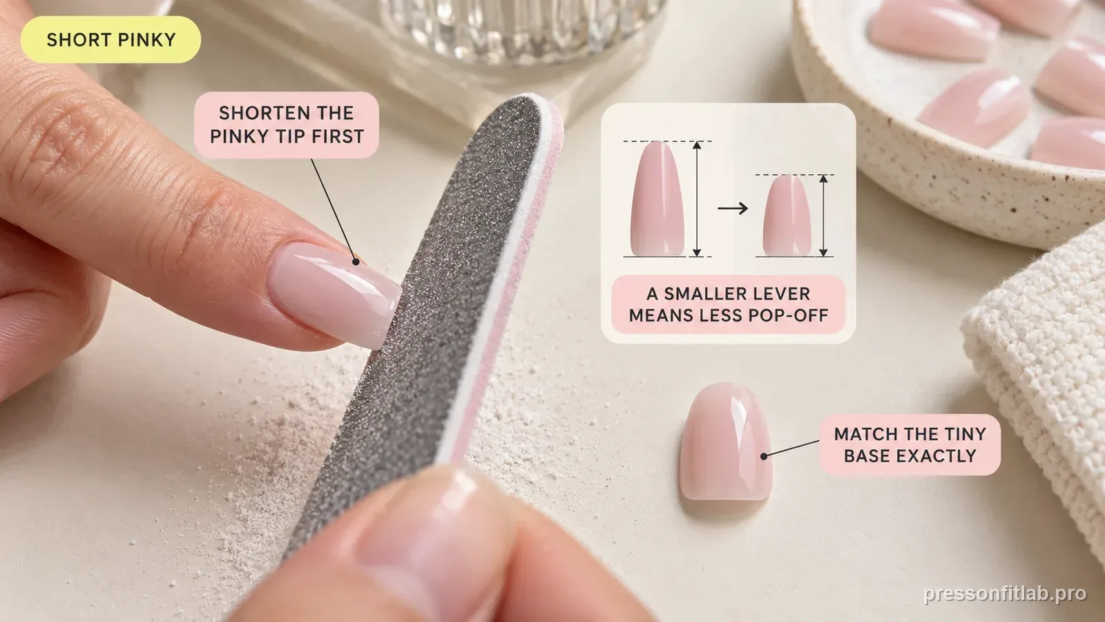 Step detail illustration: Long length creates a large lever on a tiny base.
