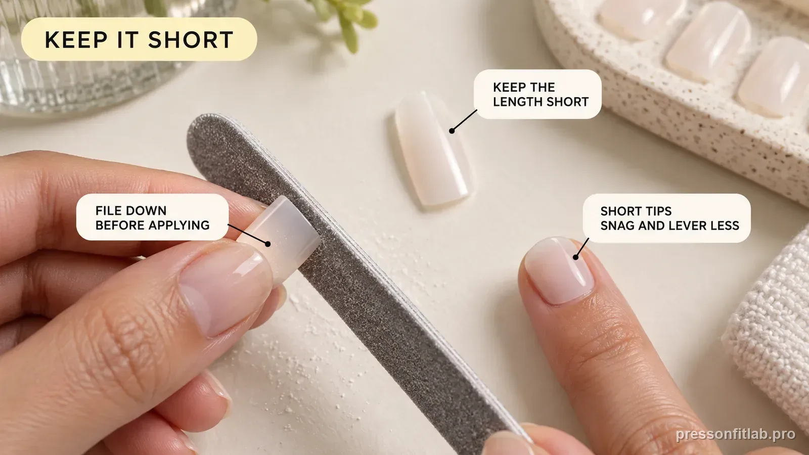 Step detail illustration: Length should be conservative.